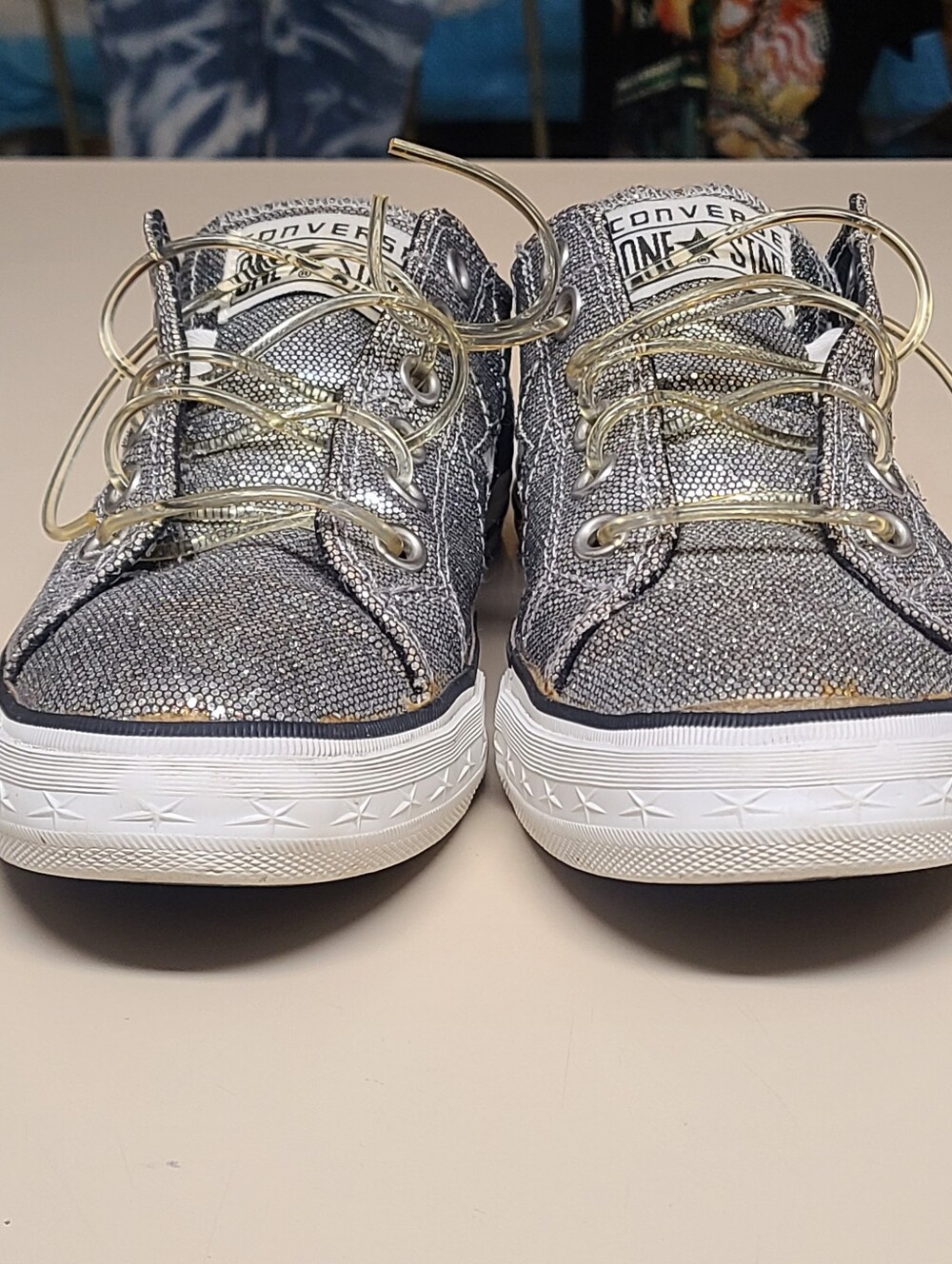 Converse One Star a Glitter slip on casual sneakers size 8 - Picture 2 of 10